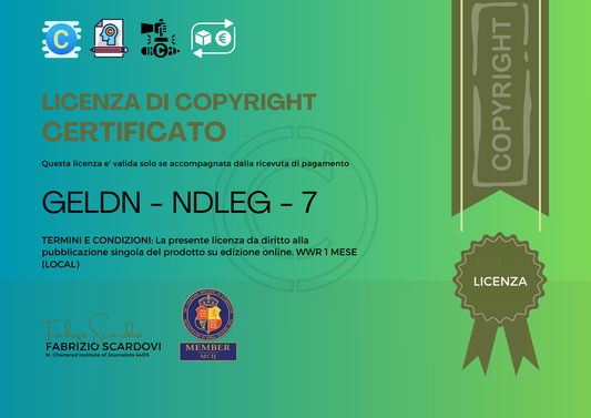 Licenza di Copyright | Certificato > LOCAL 1M
