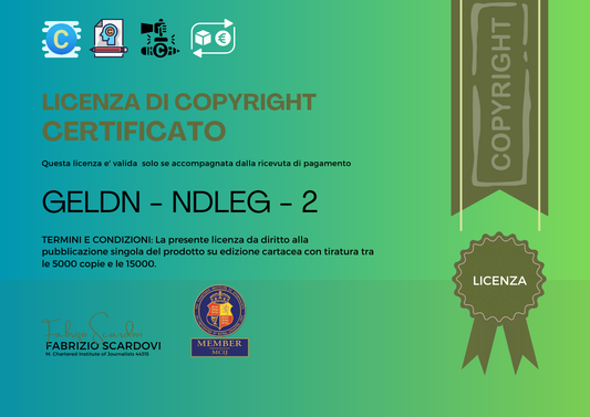 Licenza di Copyright | Certificato <15000