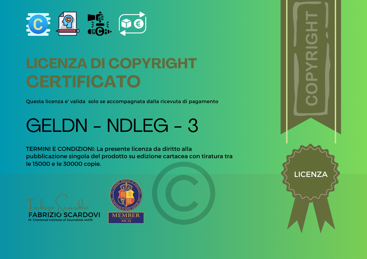 Licenza di Copyright | Certificato <30000