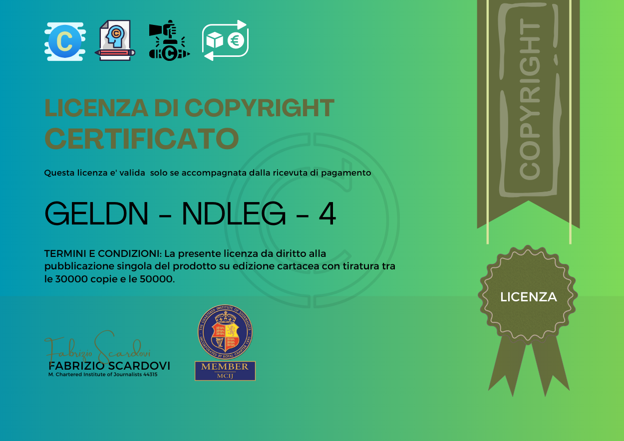 Licenza di Copyright | Certificato <50000